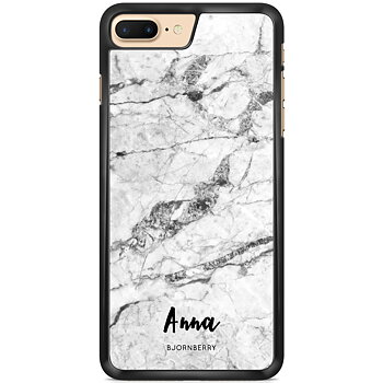 iPhone 7 Plus Custom Skal - Vit Marmor Namn