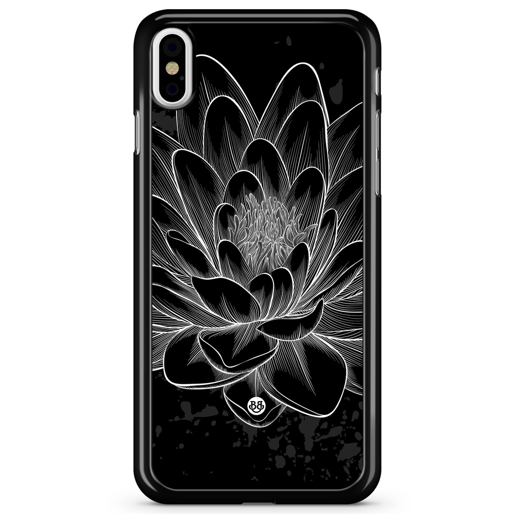 iPhone X / XS Case - Black/White Lotus