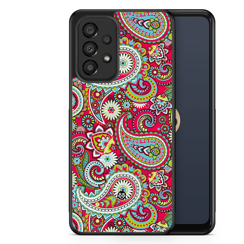 Samsung Galaxy A33 5G Case - Röd Paisley