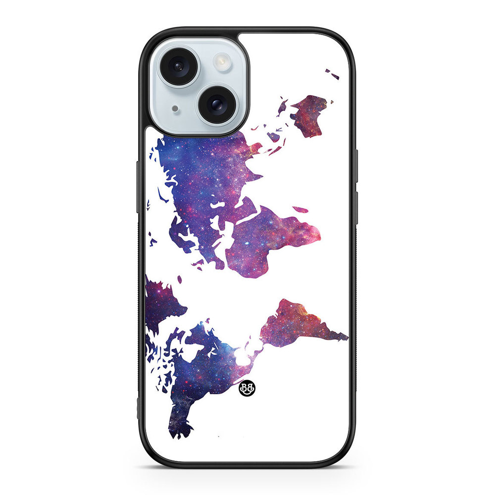 iPhone 15 Case - World Map Space