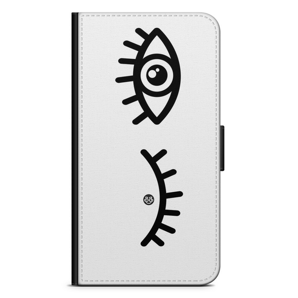 Xiaomi 12 Pro Wallet Case - Black Eyes
