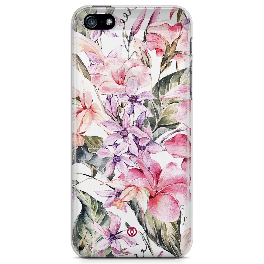 iPhone 5/5S/SE (2016) TPU Case - Watercolor Flowers
