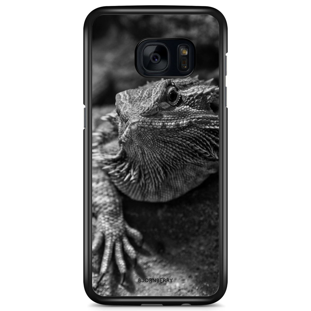 Samsung Galaxy S7 Edge Case - Black/White Lizard