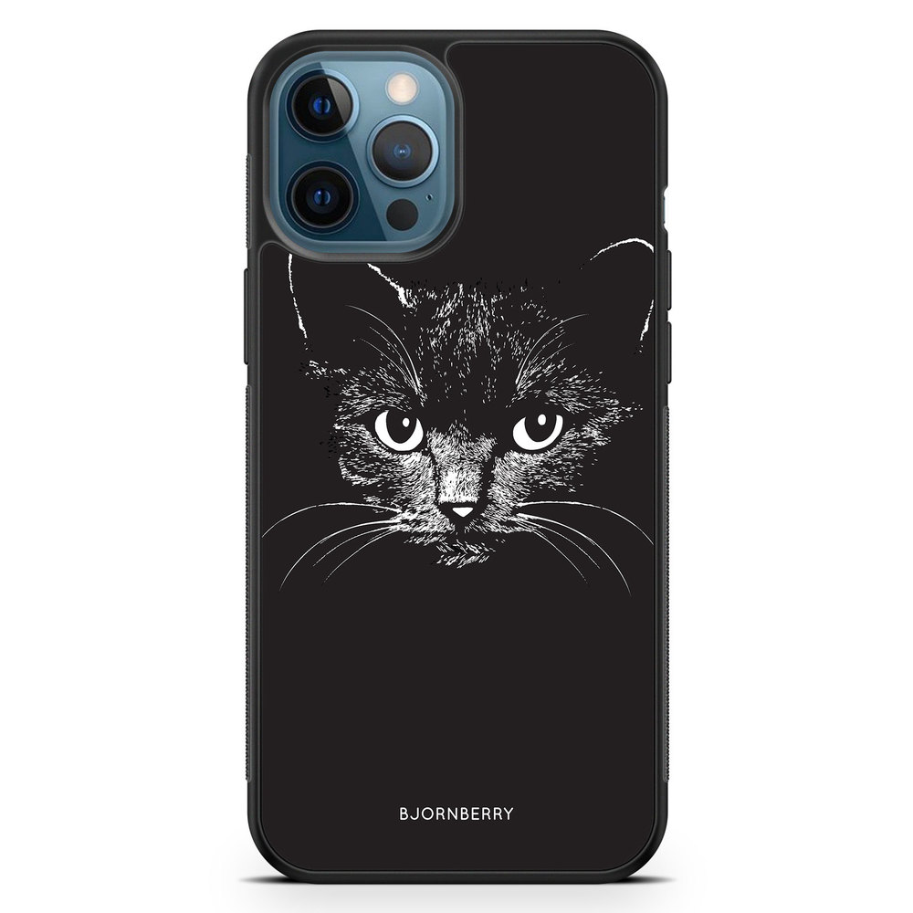 iPhone 12 Pro Case - Black/White Cat