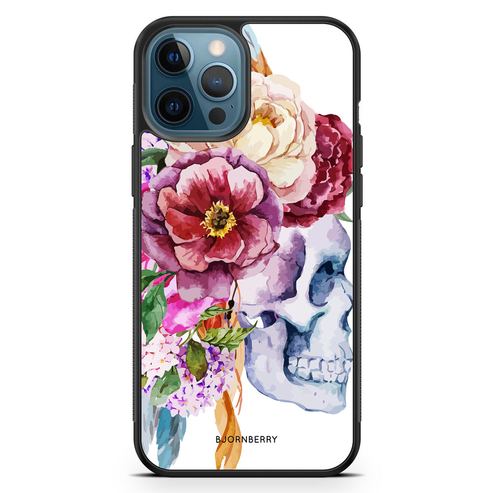 iPhone 12 Pro Case - Skull & Flowers