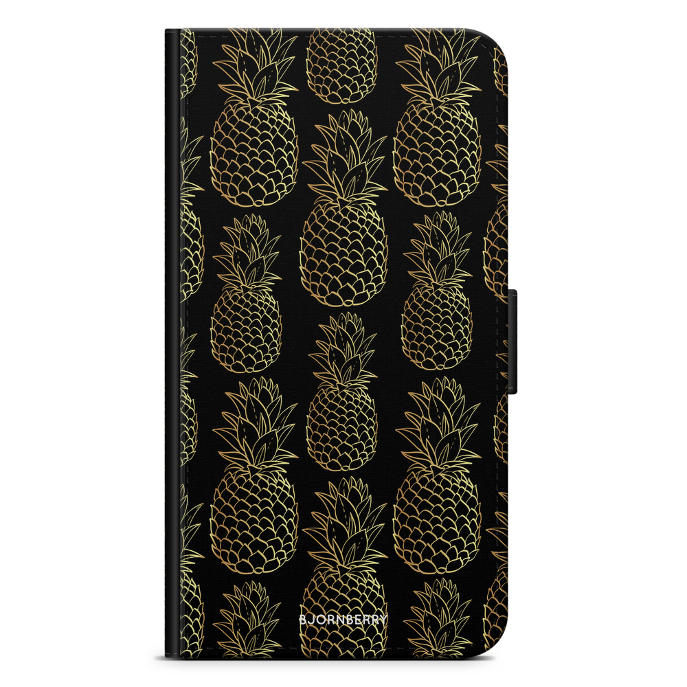 Huawei Mate 9 Pro Plånboksfodral - Guldiga Ananas | Mobilskal & Mobilfodral BJORNBERRY