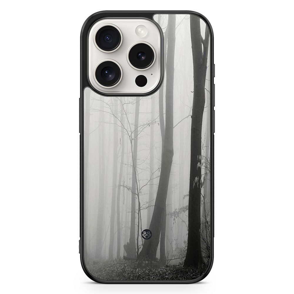 iPhone 15 Pro Case - Black/White Autumn