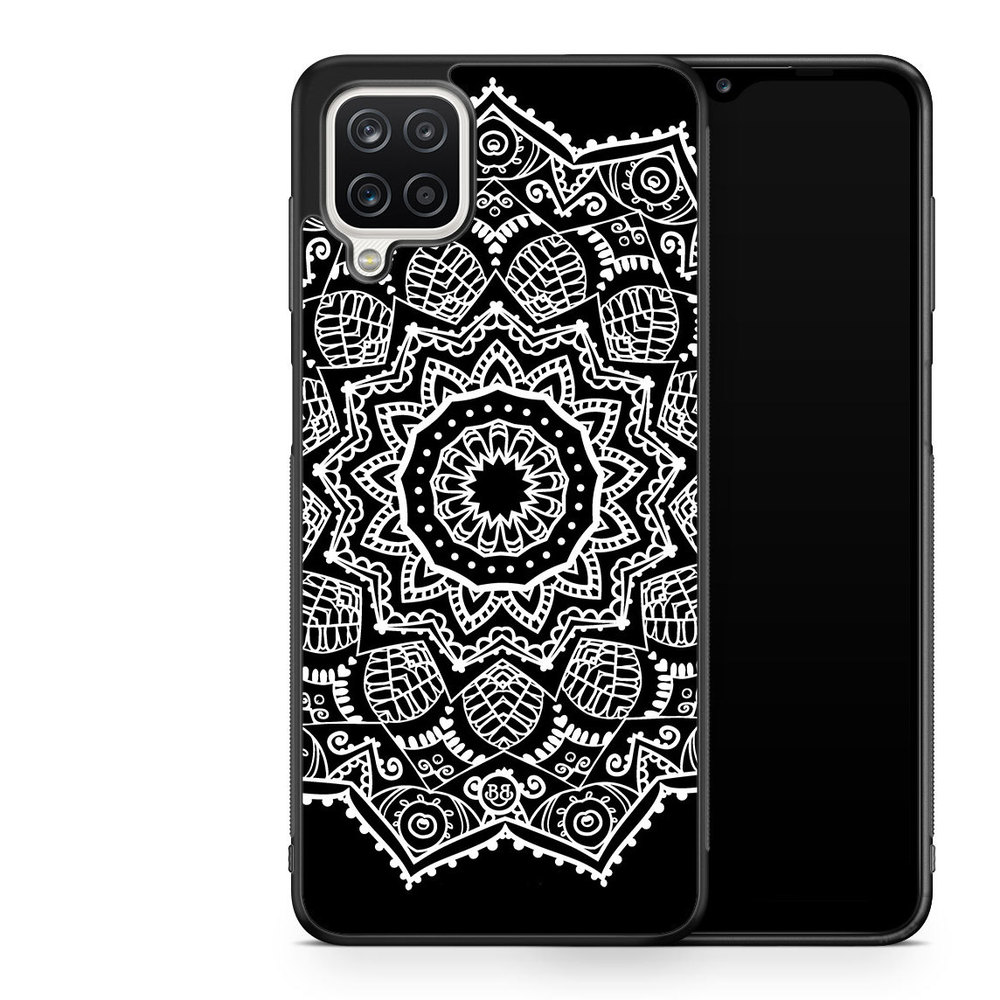 Samsung Galaxy A12 Case - White Mandala