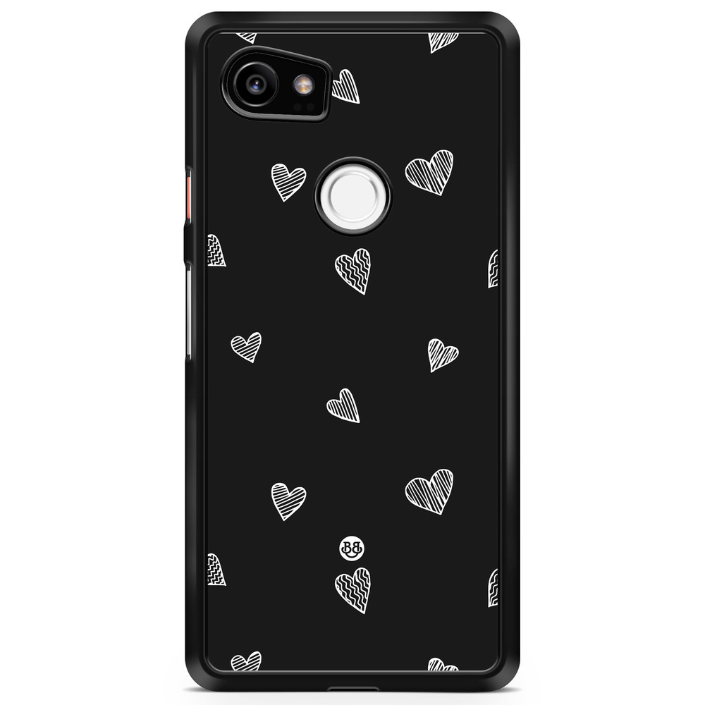 Google Pixel 2 XL Case - Black & White Hearts
