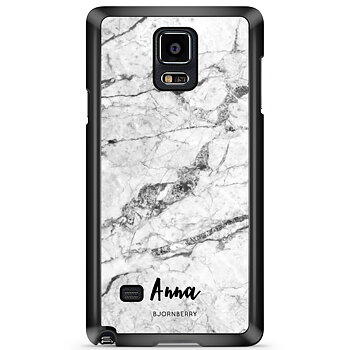 Samsung Galaxy Note 4 Skal Custom - Vit Marmor Namn