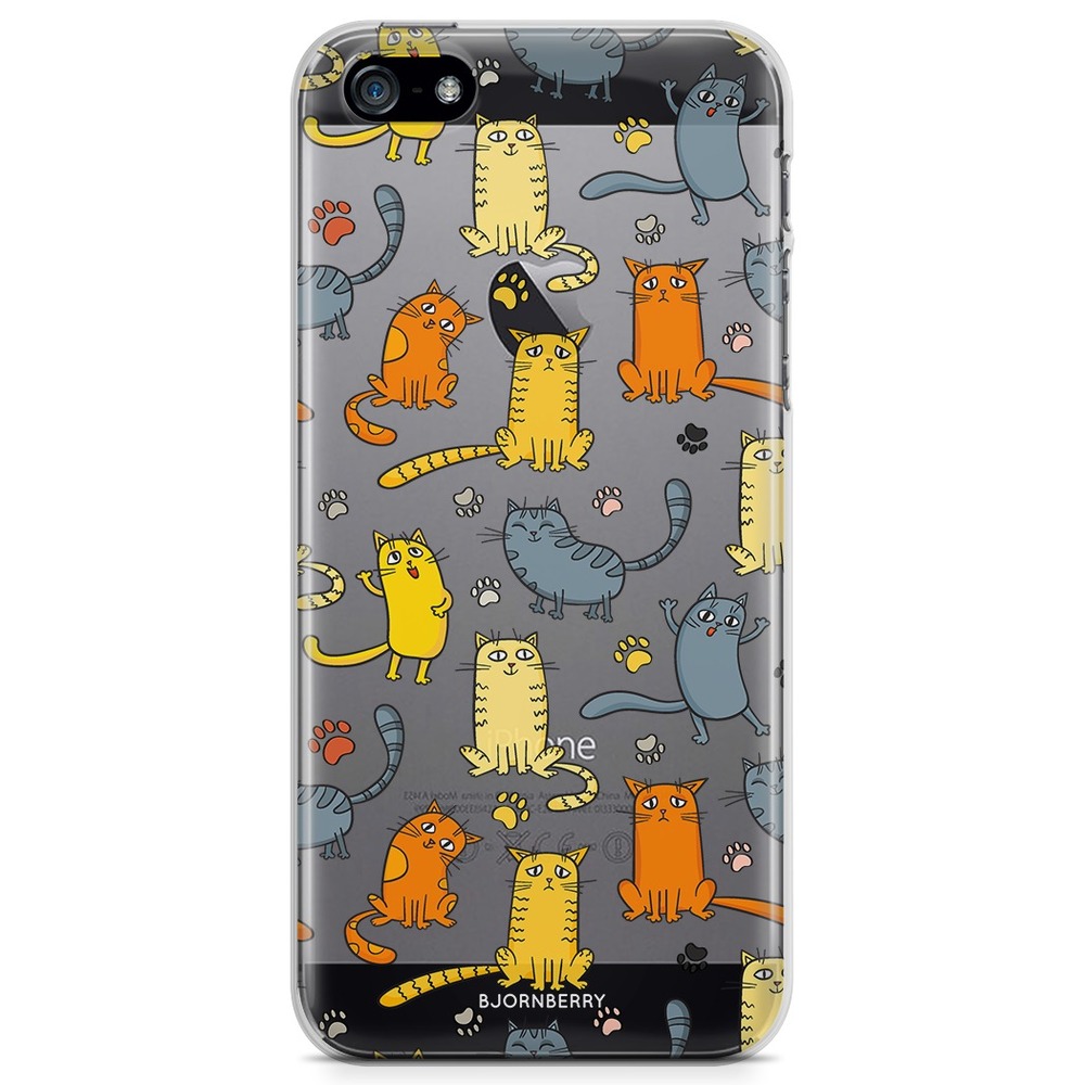 iPhone 5/5S/SE (2016) TPU Case - Cat pattern