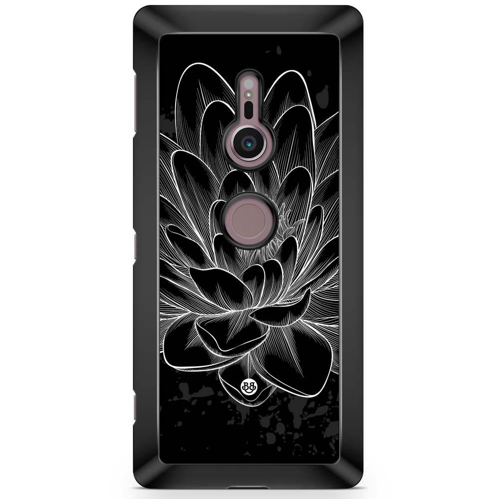 Sony Xperia XZ2 Case  - Black/White Lotus