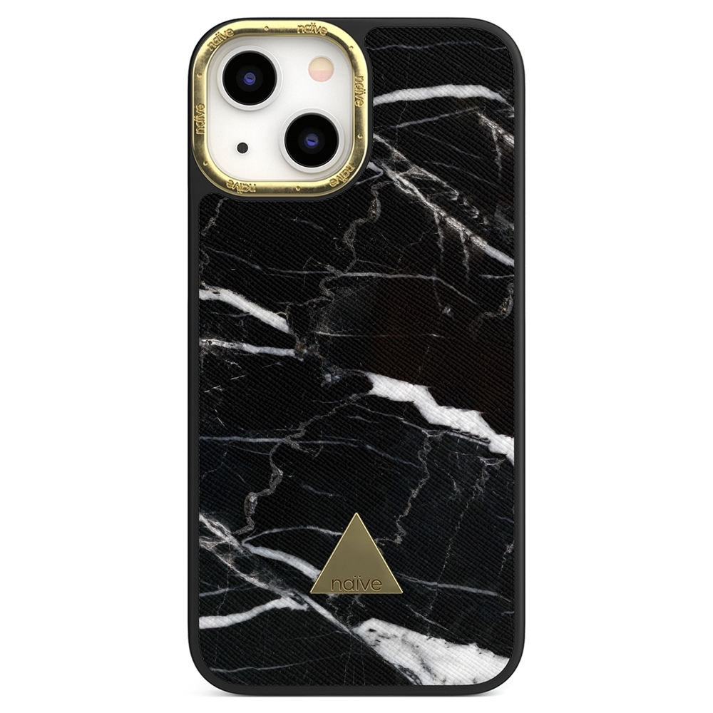 Naive iPhone 13 Mini Case - Black Marble