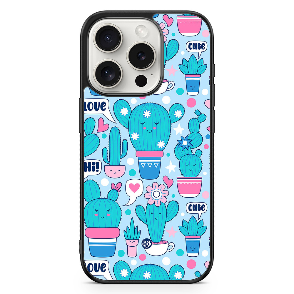 iPhone 15 Pro Case - Cute Cactus