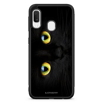 Samsung Galaxy A20e Case - Black Cat Close Up