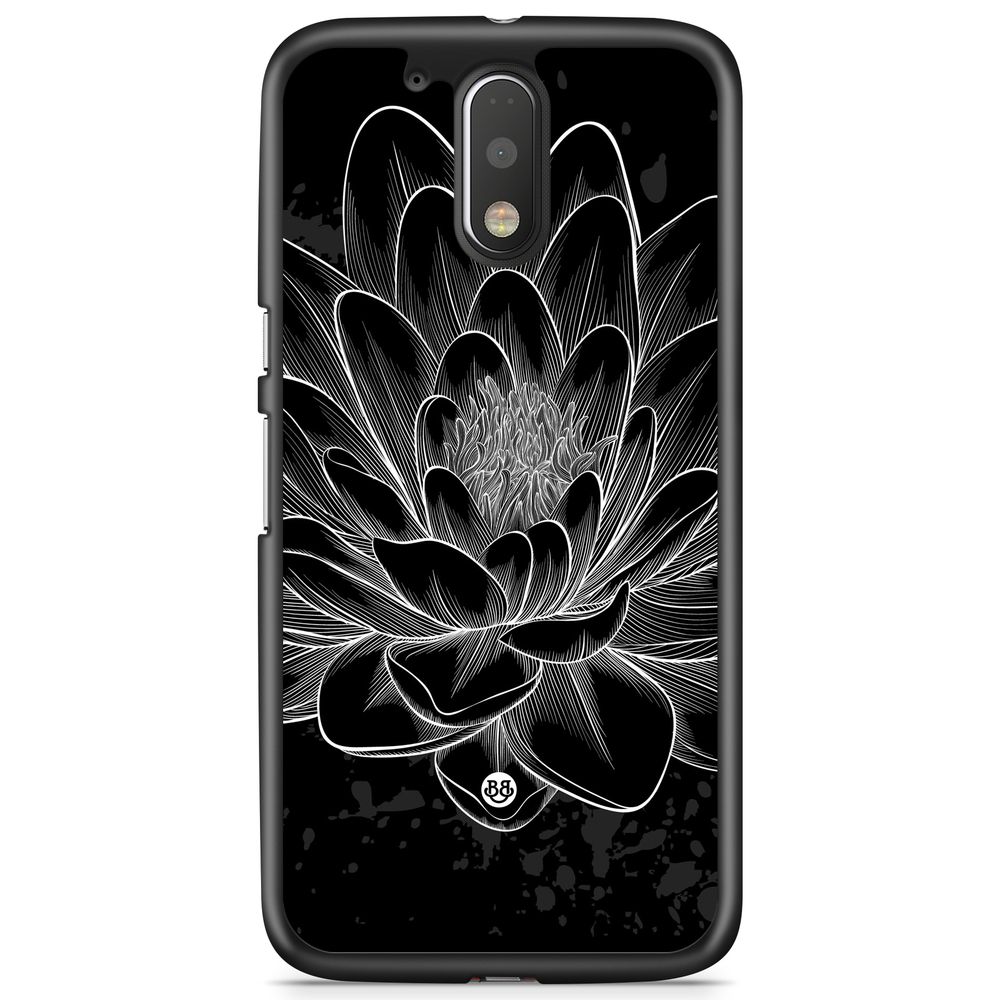 Moto G4/G4 Plus Case - Black/White Lotus