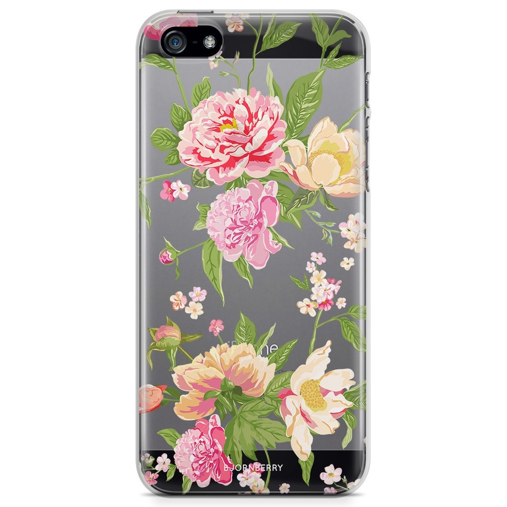 iPhone 5/5S/SE (2016) TPU Case - Peony Flowers