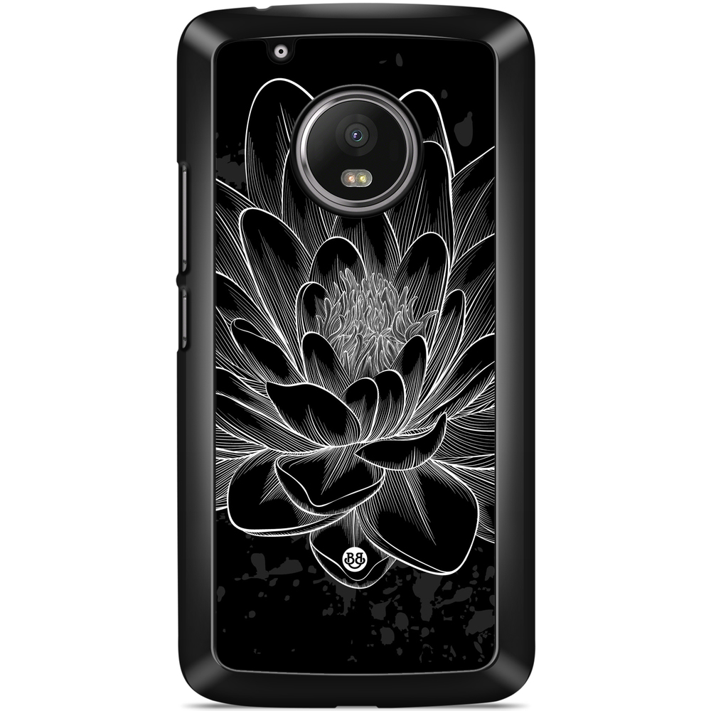 Moto G5 Plus Case - Black/White Lotus