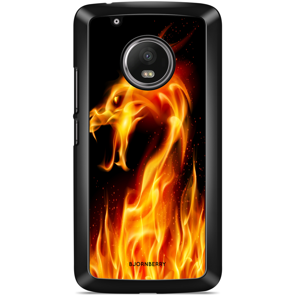 Moto G5 Plus Case - Flames Dragon