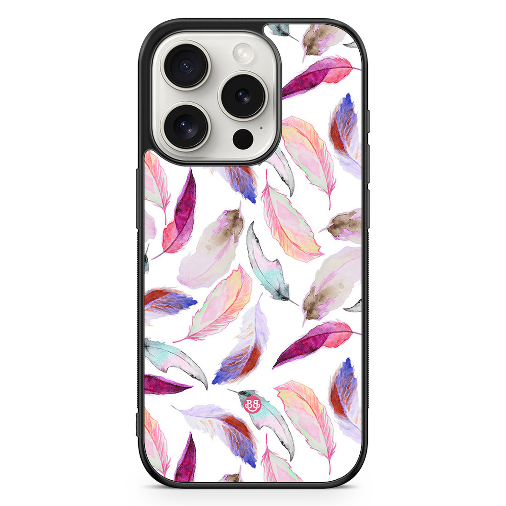 iPhone 15 Pro Case - Watercolor Feathers