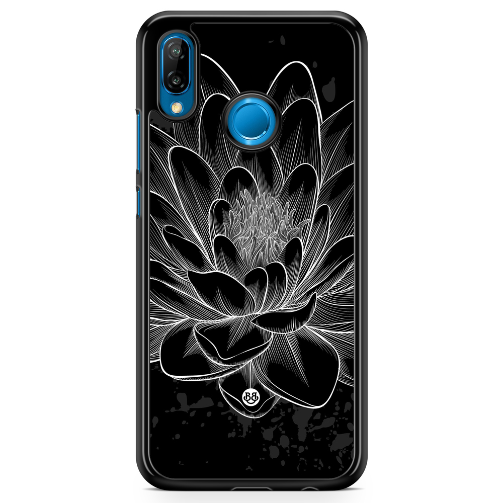 Huawei P20 Lite Case - Black/White Lotus
