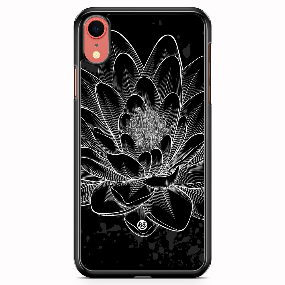 iPhone XR Case - Black/White Lotus