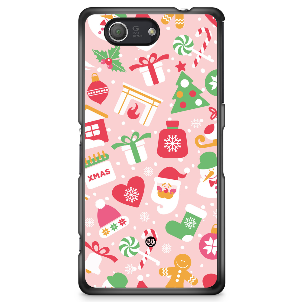 Sony Xperia Z3 Compact Case - Pink Christmas