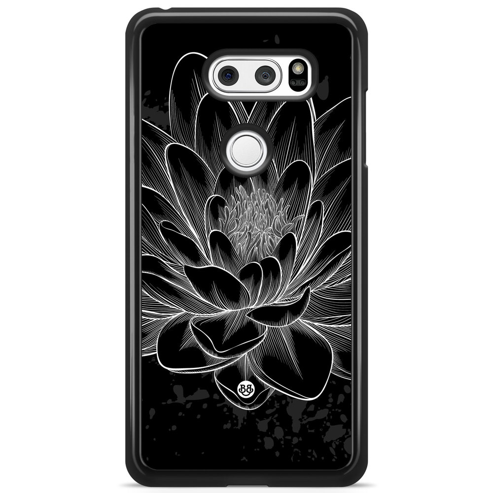 LG V30 Case - Black/White Lotus