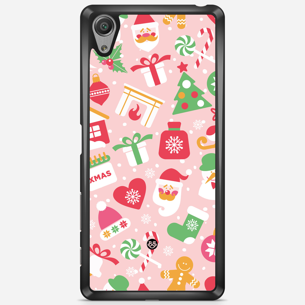 Sony Xperia X Performance Case - Pink Christmas