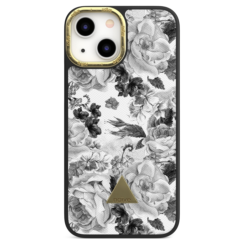 Naive iPhone 13 Mini Case - Grey Roses