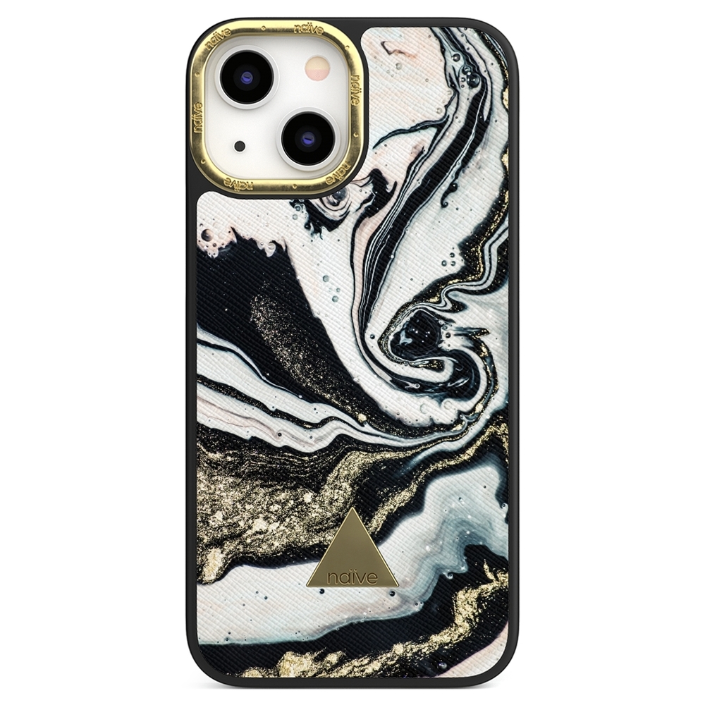 Naive iPhone 13 Mini Case - Golden Swirl