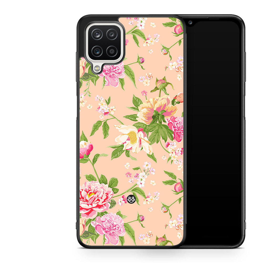 Samsung Galaxy A12 Case - Peony Flowers