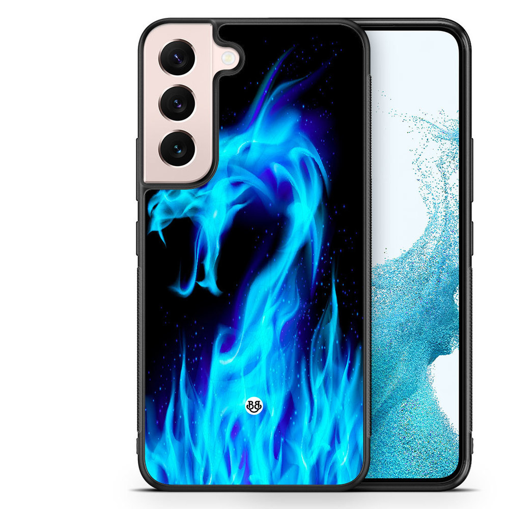 Samsung Galaxy S22 5G Case - Blue Flames Dragon