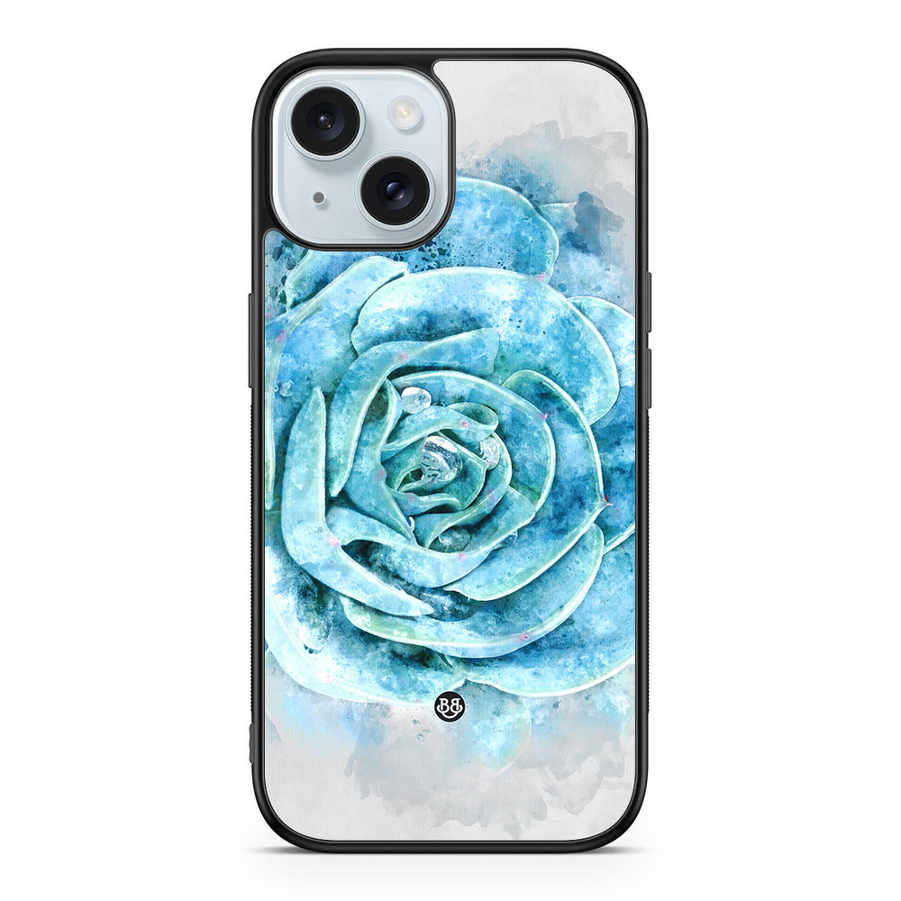 iPhone 15 Skal - Blå Kaktus