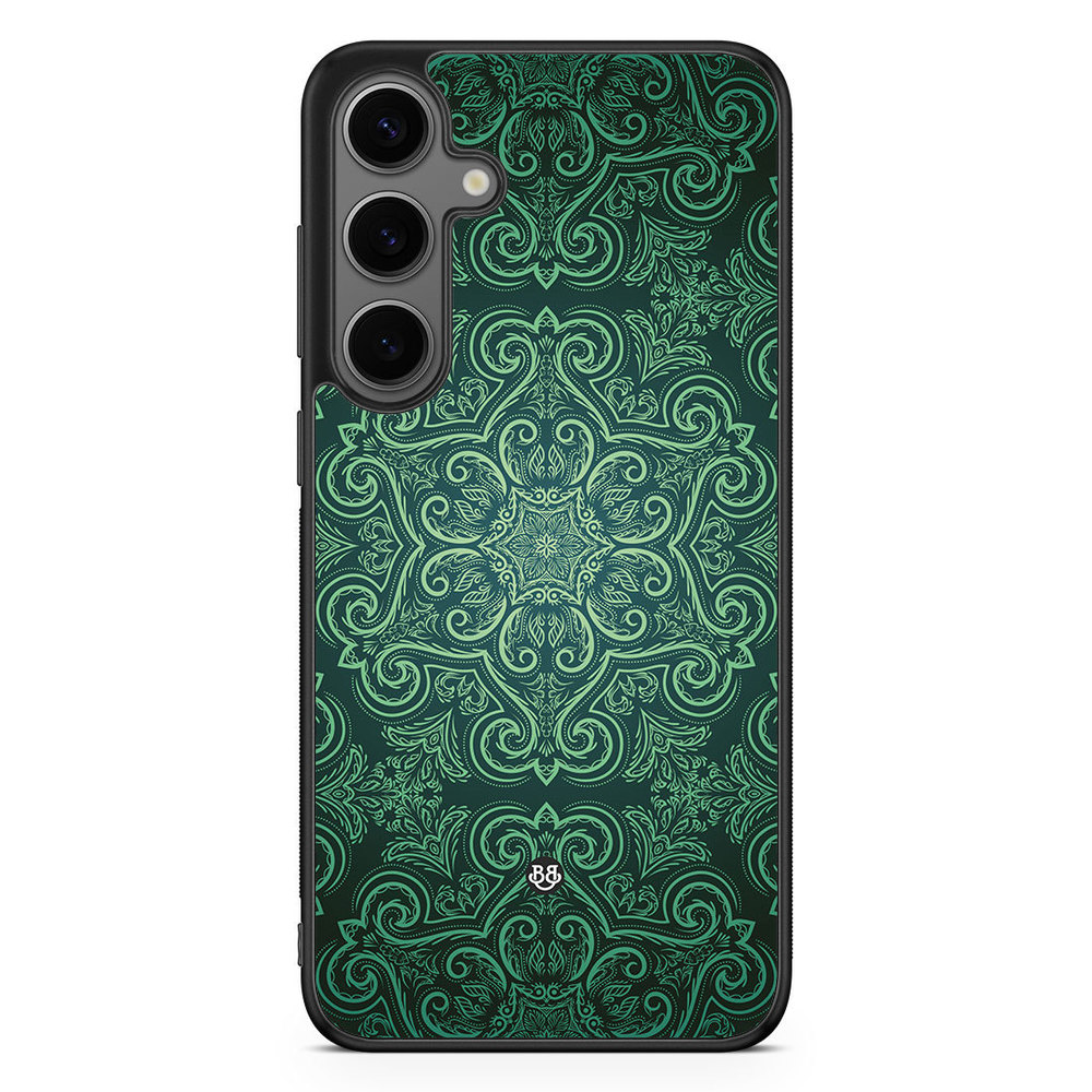 Samsung Galaxy S24 Plus Case - Green Retro Pattern