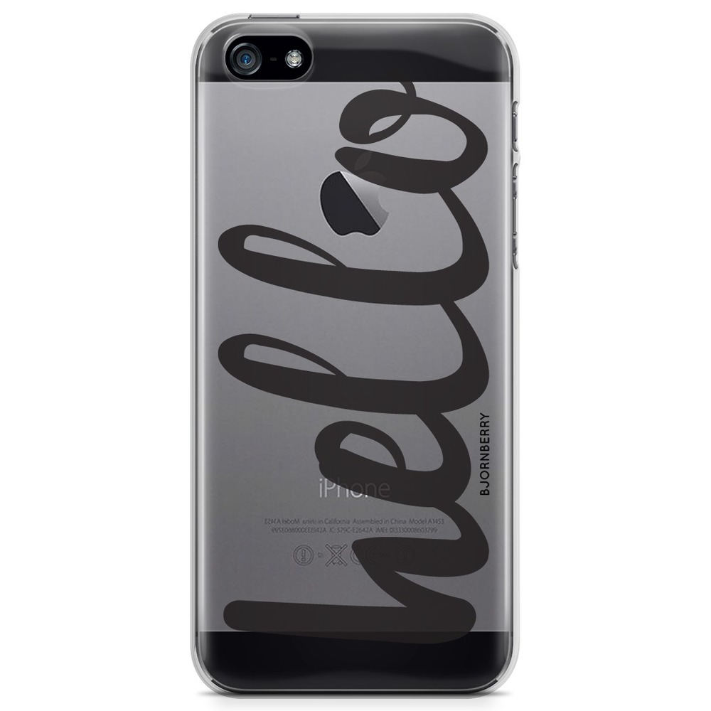 iPhone 5/5S/SE (2016) TPU Case - Hello Black