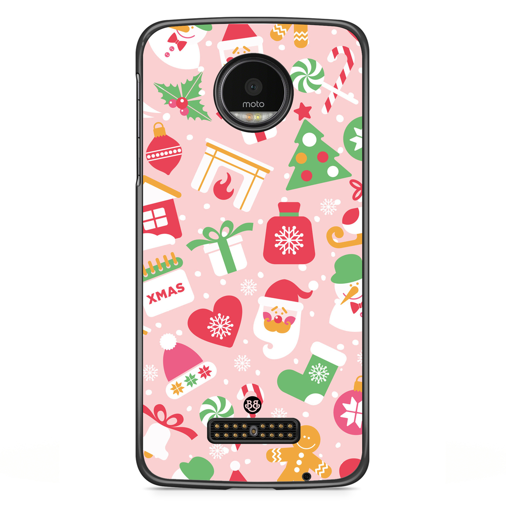 Moto Z2 Play Case - Pink Christmas