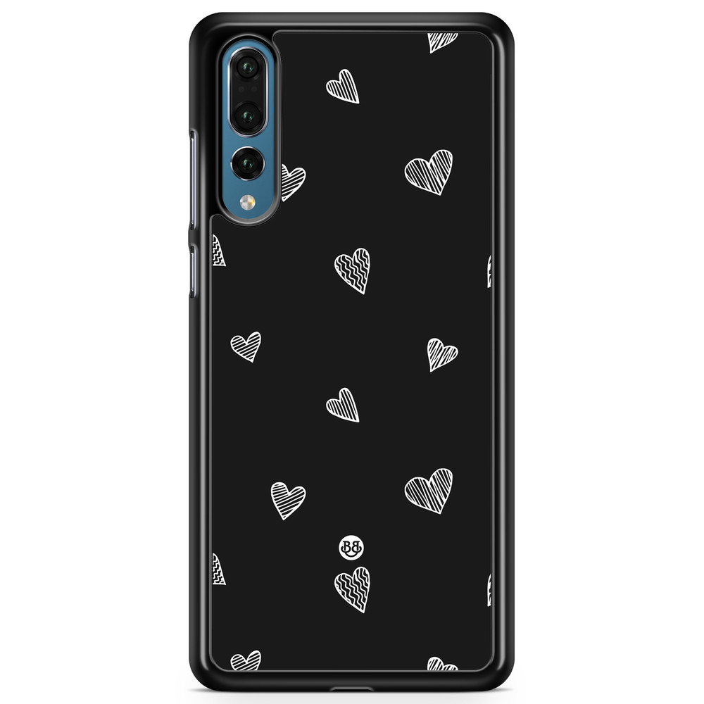Huawei P20 Pro Case - Black & White Hearts