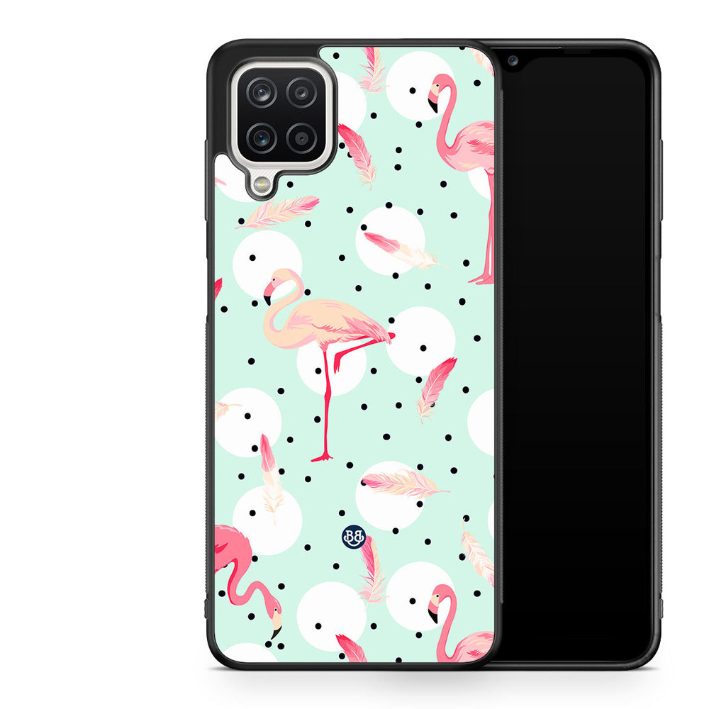 Samsung Galaxy A12 Skal - Flamingos