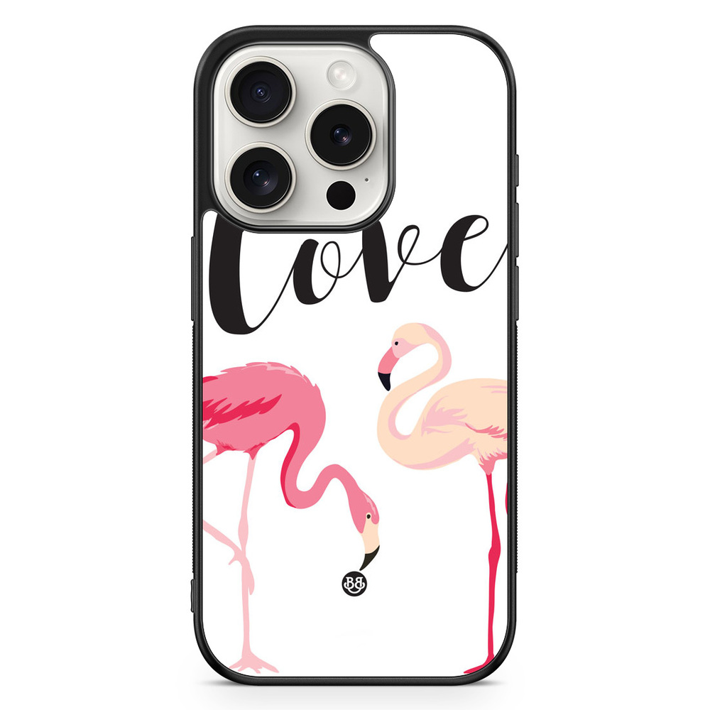 iPhone 15 Pro Case - Love Flamingo