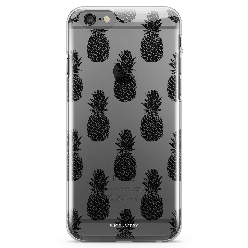 iPhone 6 Plus/6s Plus TPU Case - Black Pineapples