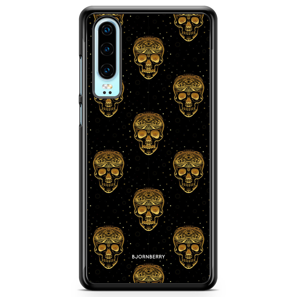 Huawei P30 Case - Gold Skulls