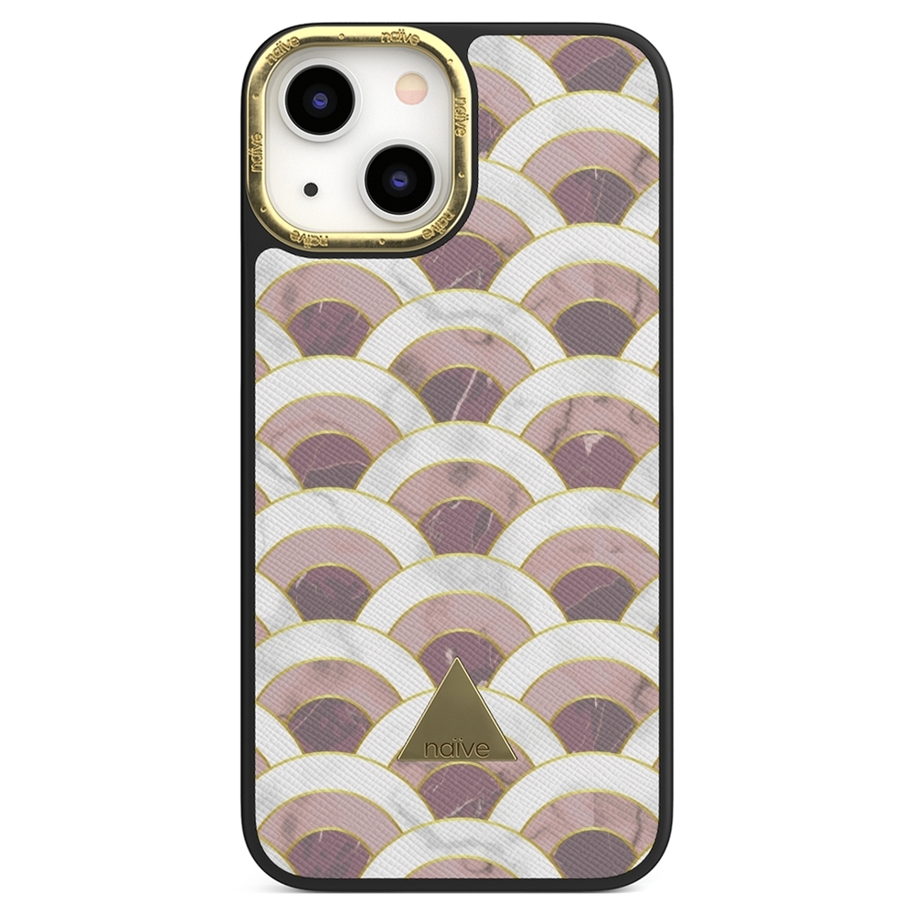 Naive iPhone 13 Mini Case - Pink Marble Wave