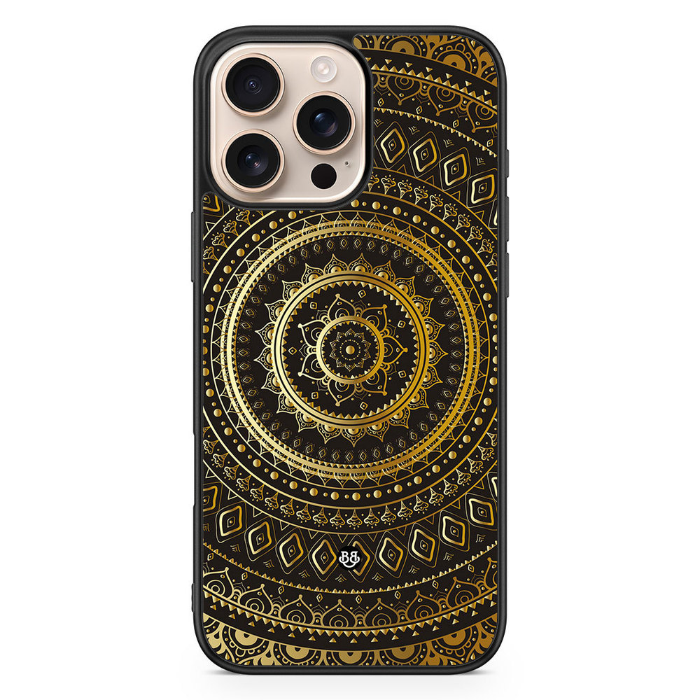 iPhone 16 Pro Max Case - Gold Mandala