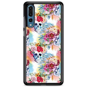 Huawei P20 Pro Case - Skulls And Flowers