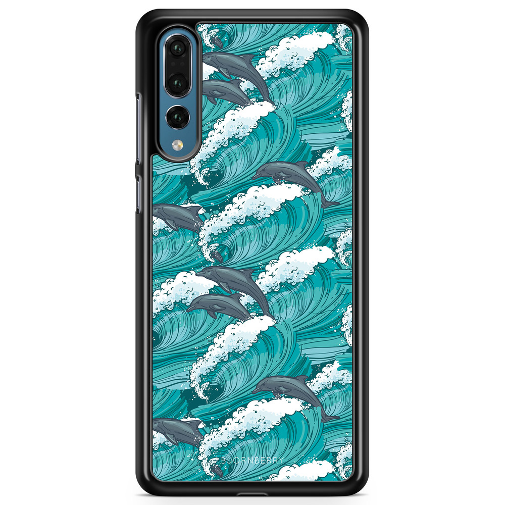 Huawei P20 Pro Case - Waves And Dolphins