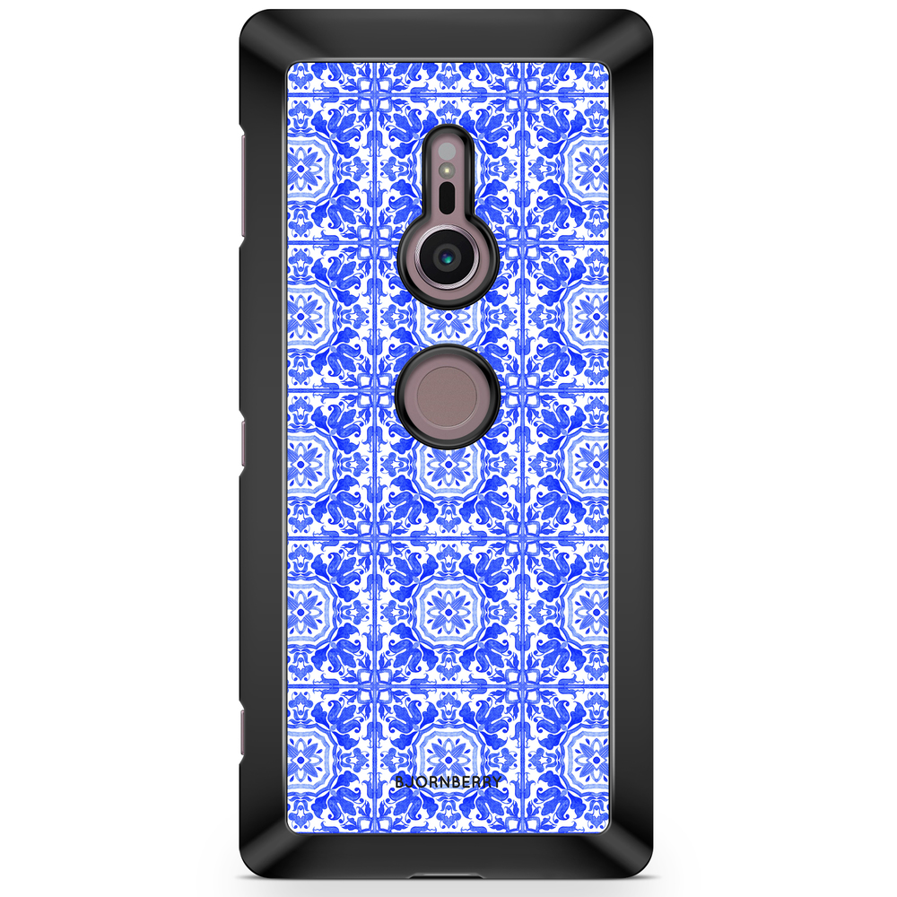 Sony Xperia XZ2 Skal - Blått Kakel