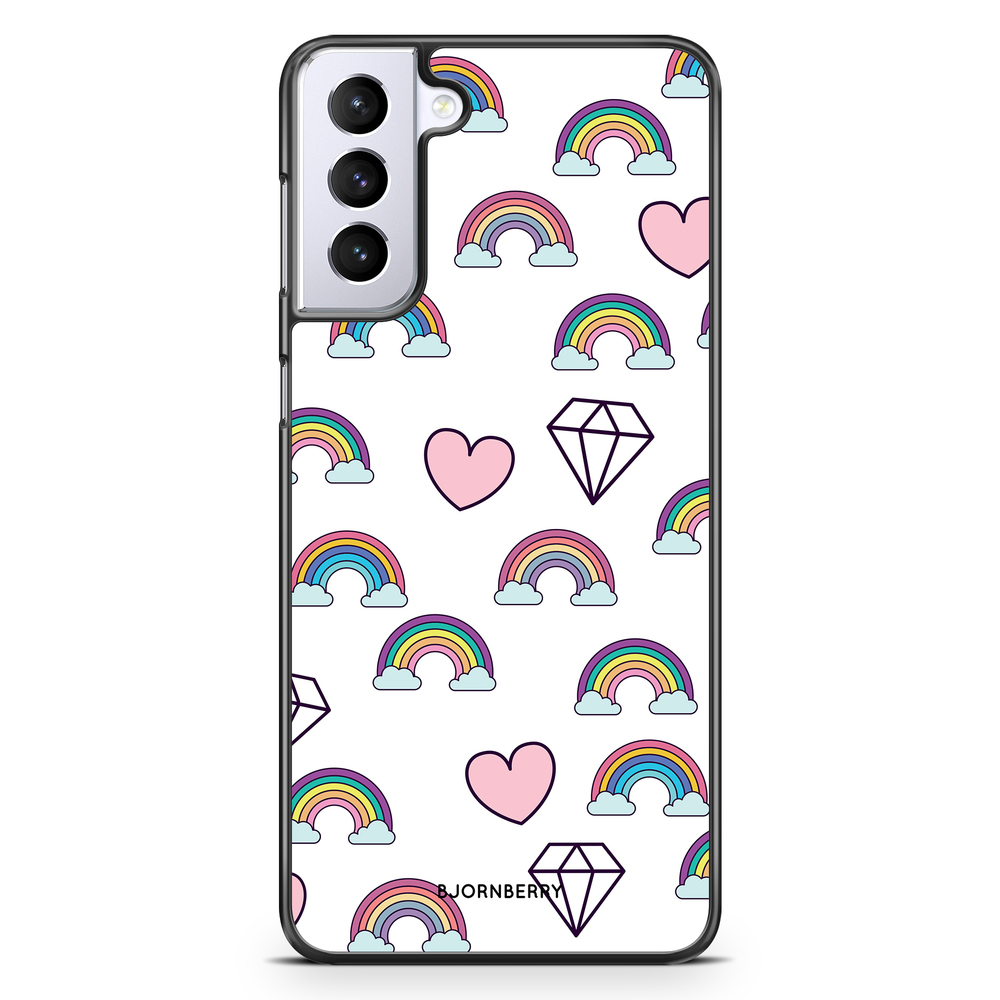 Samsung Galaxy S21 Plus Case - Rainbows & Diamonds