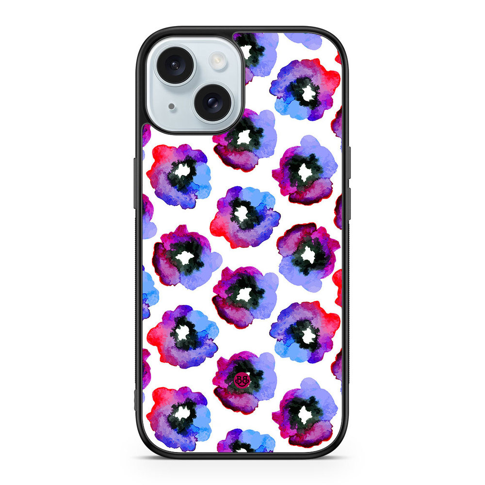 iPhone 15 Case - Violet Flowers
