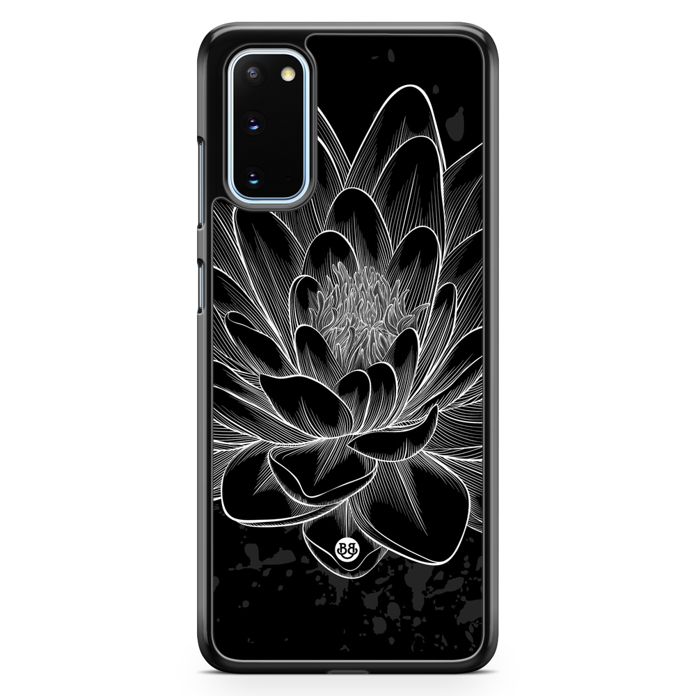 Samsung Galaxy S20 Case - Black/White Lotus